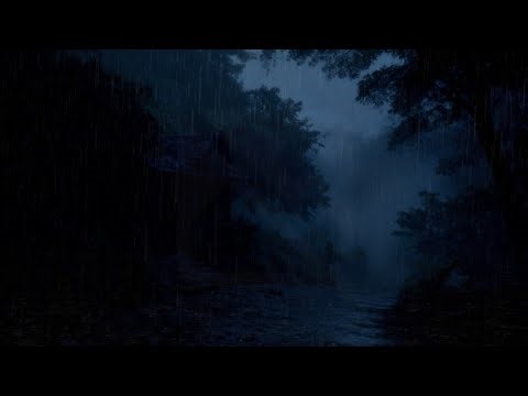 Gentle Rain Sounds for Deep Sleep 🌧 Cozy Cabin Rain at Night