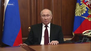 In a televised address to the Russian people, President Putin has insisted that Ukraine was a creation of Russia - complaining that it had been 'madness' to allow any former Soviet republics to leave the Soviet Empire. | Channel 4 News