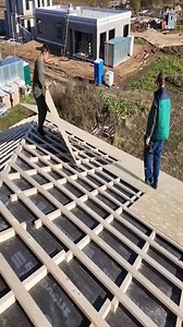 Great wooden roof OSB sheets installation work | Procotol build