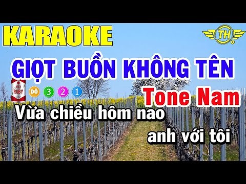 Giọt Buồn Không Tên Karaoke Tone Nam Nhạc Sống | Trọng Hiếu