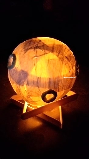 DIY night lamp | Easy & beautiful home decor ✨ #diy #ytshorts #craft #shorts #lampshade #art