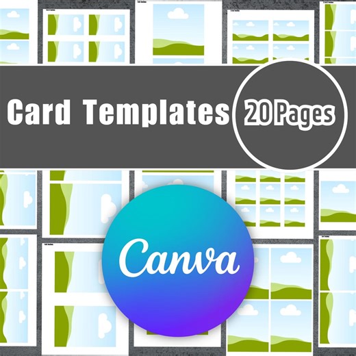 Drag and Drop Card Templates, Business Card, Printable Flashcard, Editable Blank Card, Business Notecards, Canva Card Frame, Card Templates - Etsy