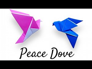 How to make a Paper Bird - Easy Origami Peace Dove