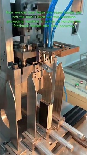Satisfying Razor Blade Packaging Hashtags: #packagingmachinery #automation #engineering #razorblade
