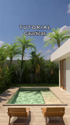 Te enseño a cómo activar las causticas para lograr agua 100% realista en V-ray para Sketchup. #vray #sketchup #renderer #fyp #archviz