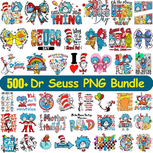 Dr Suess Png Bundle, Dr Suess Png Sublimation, Dr.suess Day Png, Dr. Suess Bundle, Bundle Read Across America Png, Thing 1 Thing 2 Png - Etsy Canada