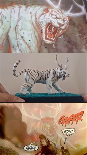 Spirit tiger skull island. Plastilina.