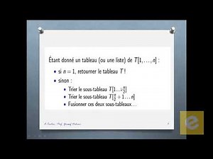 24 Algorithmique :Tri de Fusion