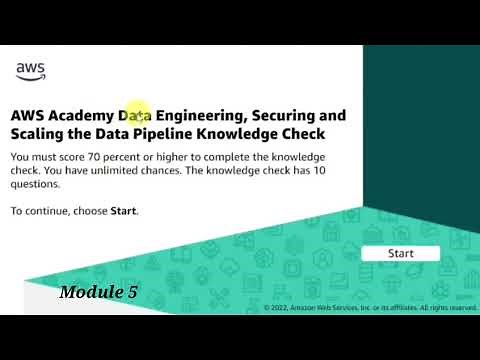Module 5 Knowledge Check | AWS Data Engineering | Securing & Scaling the Data Pipeline | AWS Academy