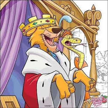 Painting by the numbers-Robin Hood (1973)-Prince John and Sir Hiss