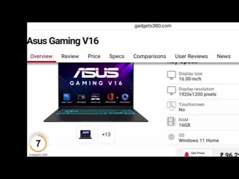 Asus Gaming V16 Laptop Full Specifications In Hindi | Best Asus Laptop Under 97k