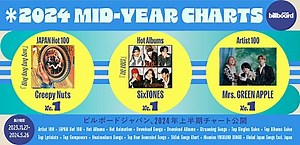 Billboard JAPAN 2024年上半期チャート発表、Creepy Nuts／SixTONES／Mrs. GREEN APPLEが首位 | Special | Billboard JAPAN