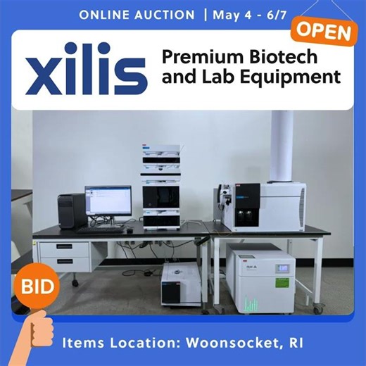 Online lab equipment auction from Xilis - May 4-7 2026