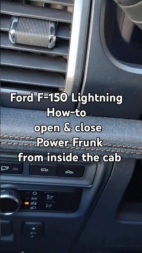 Open and close your Frunk from inside your F150 Lightning #shorts