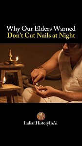 Don’t cut nails at night” — It wasn’t just superstition. Behind this tradition were 👉 poor lighting in ancient times 👉 real safety and practical reasons. History becomes meaningful when we understand why it started. Follow @IndianHistoryInAi for more. #IndianHistory #AncientWisdom #HiddenMeaning #CulturalIndia #HistoryReels | Ansur Rahaman