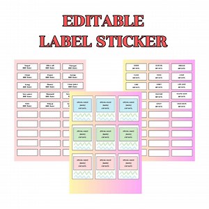 Editable Sticker Label Canva Edit Kitchen Label Office Label Label Template Label Sticker Label Printable Labelchips Customizablepantrylabel - Etsy