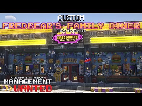 CUSTOM FREDBEAR'S FAMILY DINER Map Tour | Minecraft Management Wanted Mod