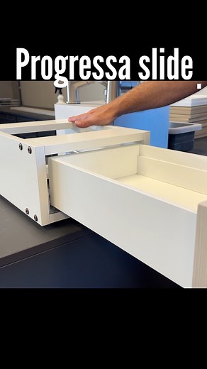 Have you tried the New Salice Progressa?? These slides are the next generation of high-performance, full extension undermount drawer runners that redefine precision and durability. Crafted using state-of-the-art technology, these slides feature our proprietary “S Drive” progressive module, ensuring an unparalleled level of functionality. #salice #woodworkerexpress #DrawerSlides | Woodworker Express