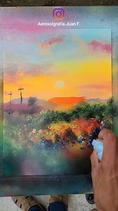 Beautiful Art #art #beautiful #sunsent #Texas | Aerosolgrafía Juan F.