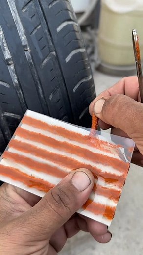 "Manual tubeless tyre puncture repair like a pro! 💪 ‎Fast, easy, and satisfying to watch! 😍 #tyre #mechanic #truck #shorvideo #repair #facebookreelsviral #facebookviral | TyreFix-YounasK