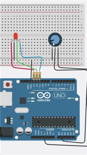 Arduino Potentiometer Control RGB LED 🌈