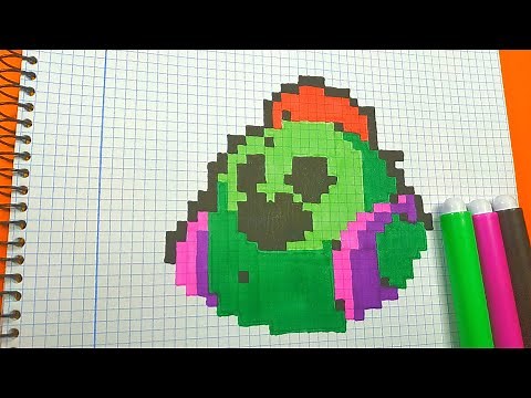 How to Draw Spike from Brawl Stars | Pixel Art Tutorial