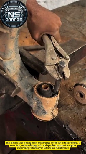 Stuck Bushing Removal Hack | Fast Suspension Repair Trick#mechanic #shorts