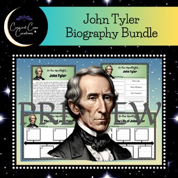 John Tyler Biography Research Timeline & Graphic Organizer Bundle
