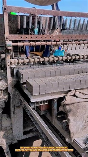 This Brick Making Machine Produces 1,000 Uniform Clay Bricks Per Hour #machine #brickmaking