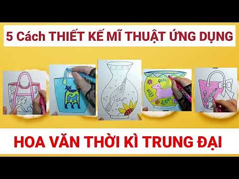 5 Cách Vẽ Thiết Kế với HOA VĂN THỜI TRUNG ĐẠI | MĨ THUẬT ỨNG DỤNG THỜI TRUNG ĐẠI | Kcart3 | Mt7