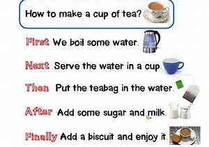 Sequencing events using sequence adverbs