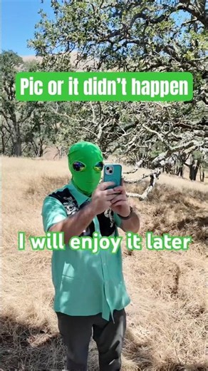 The Alien just hikes for social media. #comedy #alien #funnyshorts #hiking #fyp