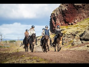 Riding Icelandic horses in Iceland's magnificent Rauðhólar