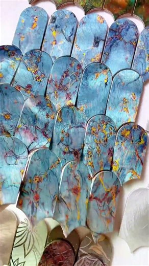 Vintage Metal Fish Scale Mosaic Tile ✨