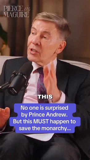 No one’s shocked by the revelations about Prince Andrew anymore but he’s become a problem the Palace can’t ignore. He says he’s stopping the use of his royal titles, but is that really enough? The real test is whether he’ll finally move out of Royal Lodge and I’m told he’ll have to be dragged kicking and screaming out of that house. Would that help save the monarchy, or is the damage already done? What do you think? 🎙️Hear the full exchange with Kevin in Episode 8 of Pierce vs Maguire, link in 