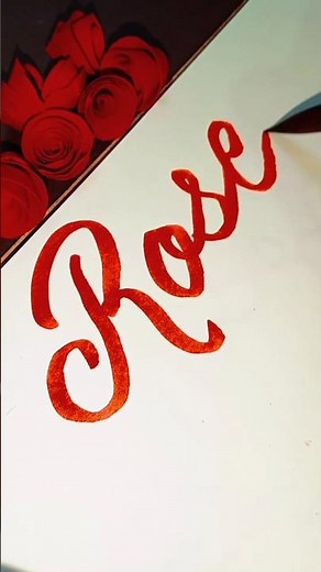 How to Write "Rose" in Cursive 🖋️ #handwriting #lettering #youtubeshorts