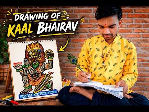 Kaal bhairav drwaing(only painting & doing outline and details )