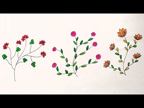 Easy way to draw Flower | Corner flower design| Border Design | Flower Design Drawing |artwithat