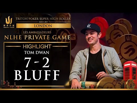 Tom Dwan Bluffs with 7-2 in High Stakes Poker Game!
