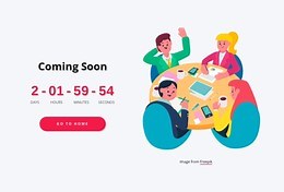 Coming soon block with timer - CSS Template by Nicepage