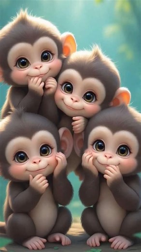 World’s Cutest 😍 Baby Monkeys Laughing Together #shorts