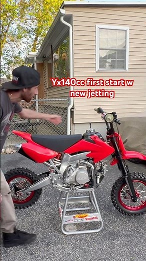 Yx140cc First Start w Nibbi PE26 Carb #pitbike #dirtbike #crf50 #fullmod #motocross #moto