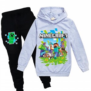 Minecraft Tracksuit Set Kids Pullover Hoodie Sweatshirt Hooded Tops   Jogger Sweatpants Boys Girls Outfit - Walmart.ca
