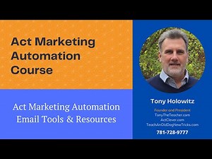 Act Marketing Automation Course | Before the Send