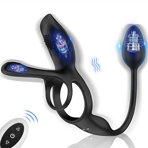 Kerero Vibrating Penis Ring with 10 Vibration Settings, 3-in-1 Sex Toys