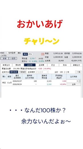 やらかし株トレードから学べ！決算買いニイタカ（１）