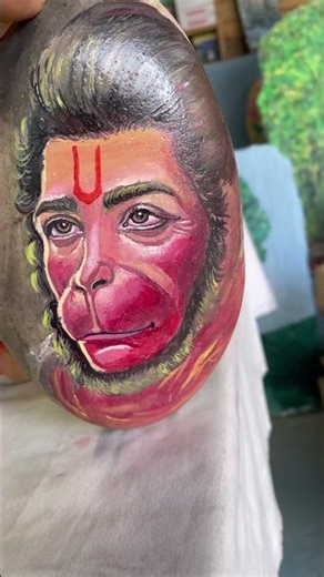 Hanumanji Painting on Stone 🙏❤️