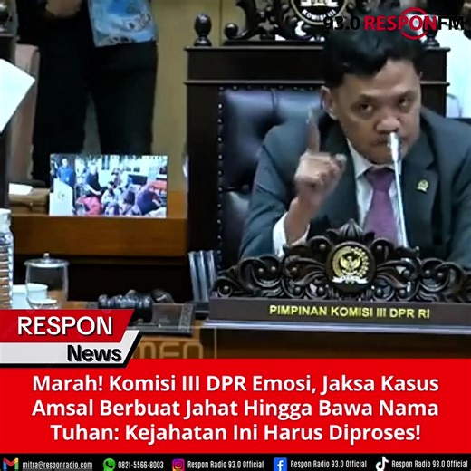 Komisi III DPR melakukan rapat dengan Amsal Sitepu dan Kajari Karo, Kamis (2/4). Dalam rapat, Hinca Panjaitan, anggota Komisi III DPR meluapkan emosinya terhadap jajaran Kejari Karo. Hinca menyinggung surat pengalihan penahanan terhadap Amsal, yang dibuat oleh Kejari Karo. Menurut Hinca, surat tersebut mengandung unsur adu domba. #ayodengarradio #responupdatetoday #newsupdate