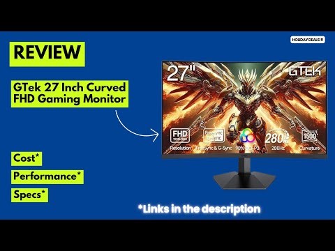GTek 27” Curved Gaming Monitor Review | 280Hz / 240Hz, 1ms, FreeSync, FHD 1080P VA Display