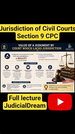 Can civil courts refuse a case? 🤯 #Section9CPC #JudiciaryExam #LawShorts